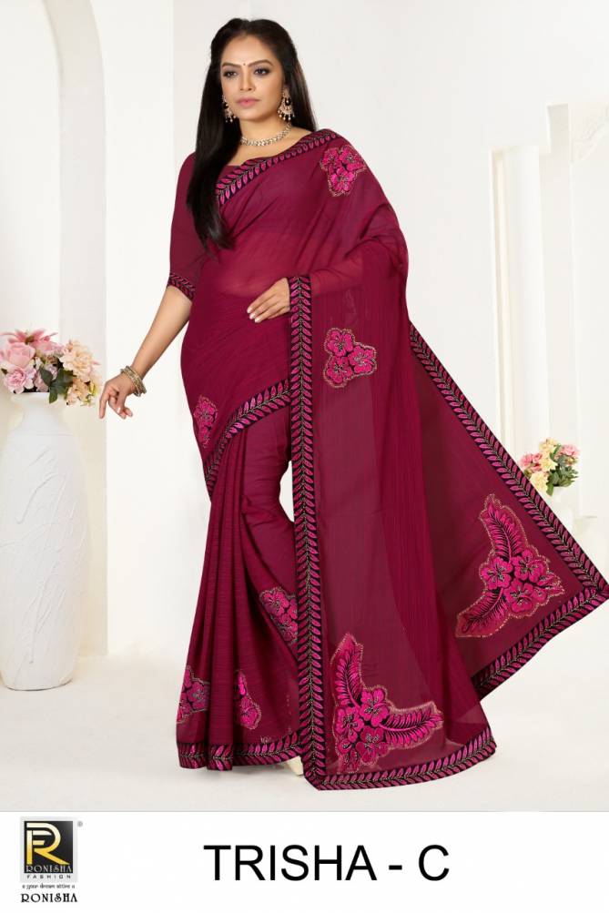 Ronisha Trisha Function Wear Wholesale Designer Saree Catalog
